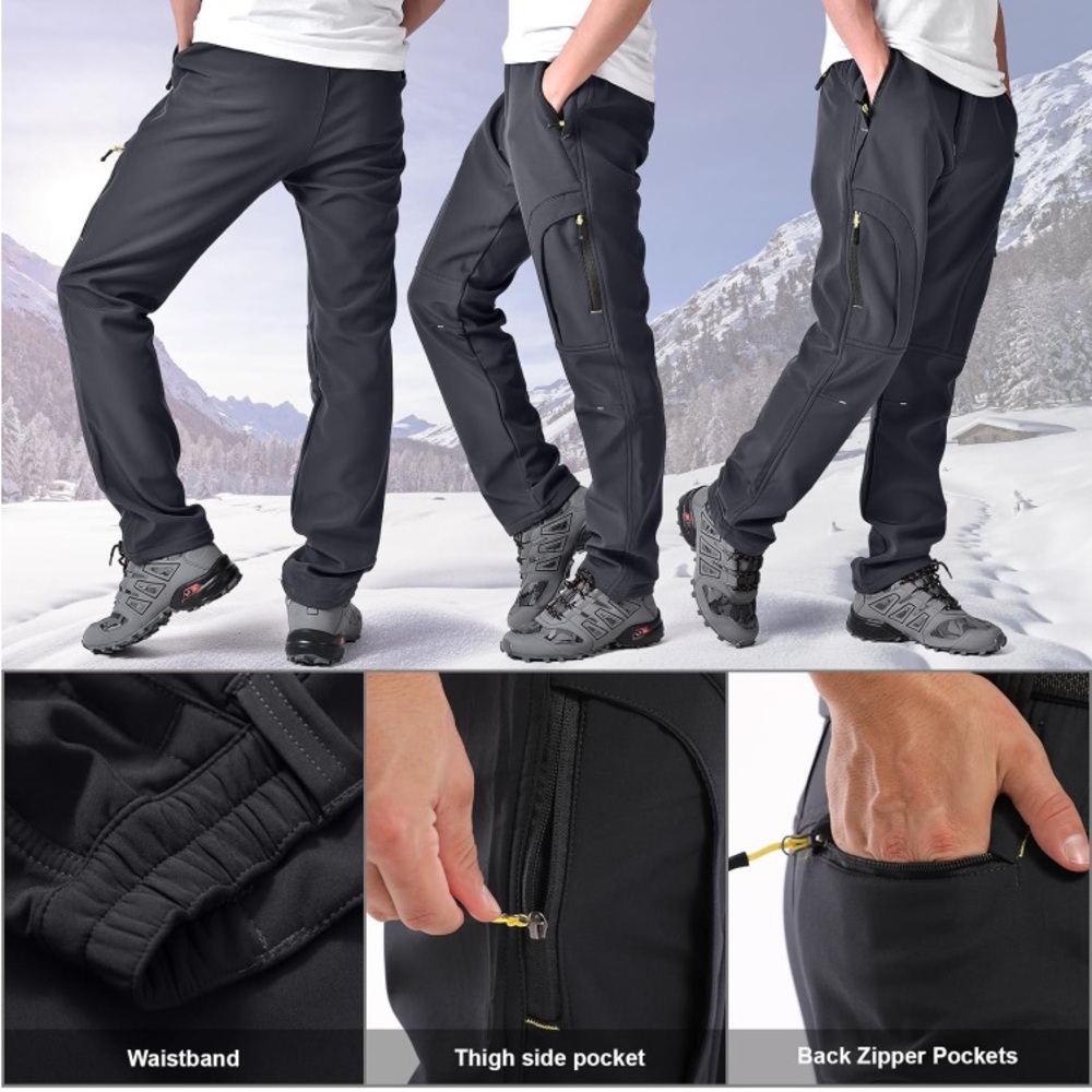 Toomett Men's hiking Snow Pants Skiing Winter Insulated Fleece Lined NEW Size 32 - Picture 7 of 12